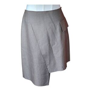 J.O.A. Los Angeles Asymmetrical Skirt Gray M Modern Chic Minimalist Workwear